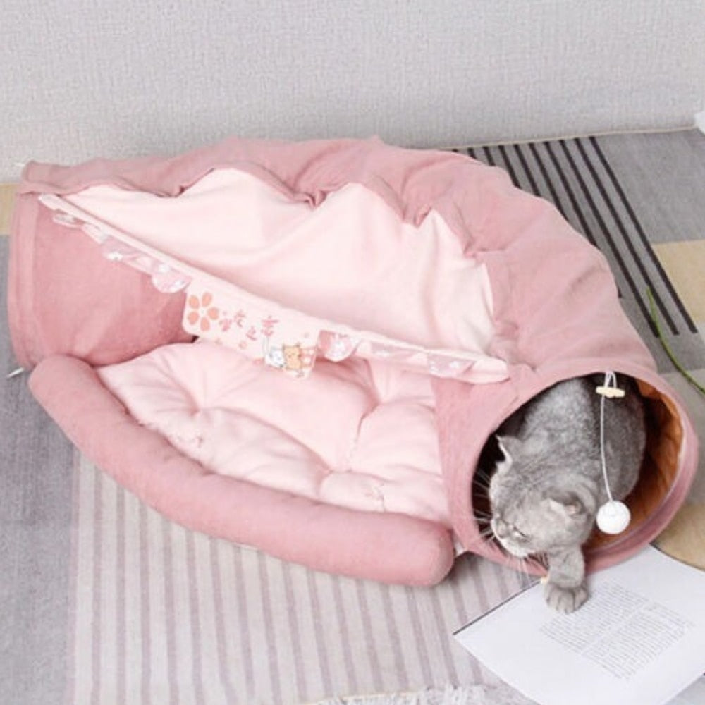 PlushyTunnel Bed- Cat Tunnel Bed