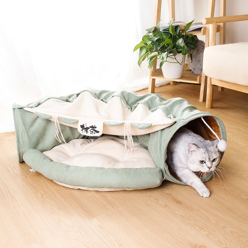 PlushyTunnel Bed- Cat Tunnel Bed