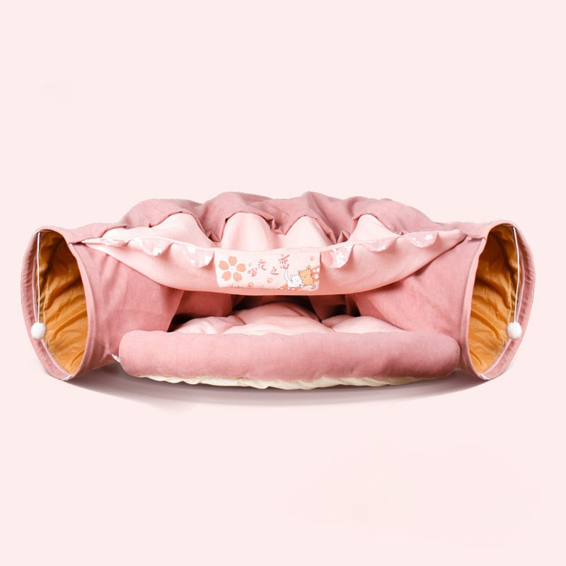PlushyTunnel Bed- Cat Tunnel Bed